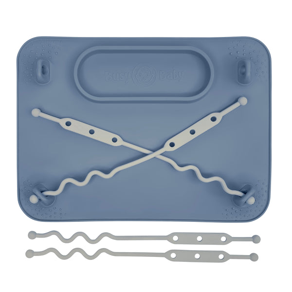 Busy Baby Mat with Toy Straps PEWTER