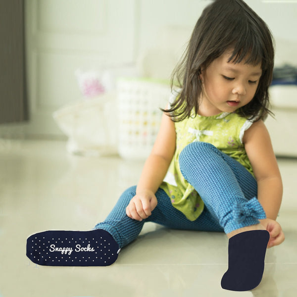 Navy Never Slip Socks - Snappy Socks