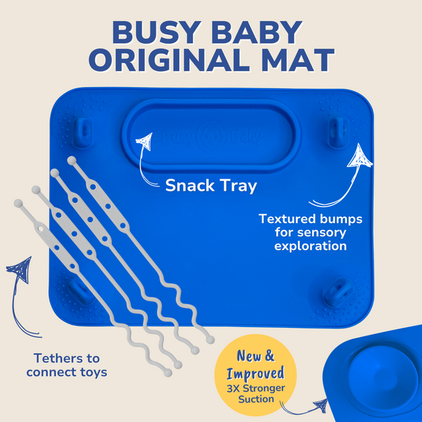 Busy Baby Mat with Toy Straps BLUE
