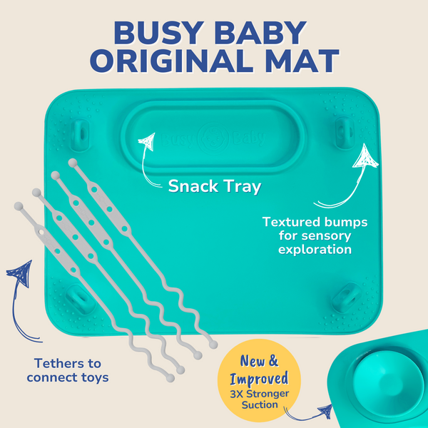 Busy Baby Mat with Toy Straps SPEARMINT