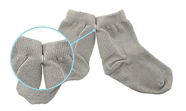 Grey Never Slip Socks - Single Pair - Snappy Socks