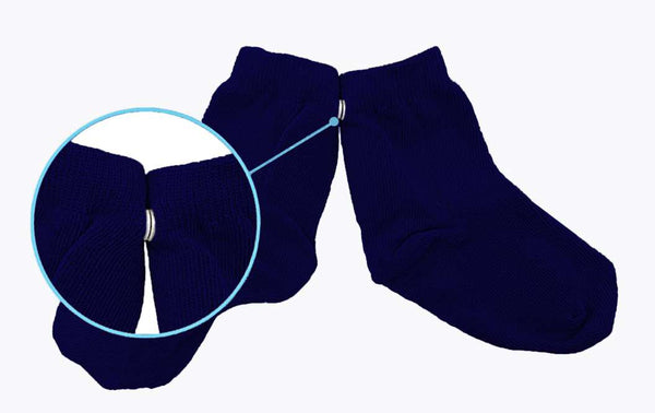 Navy Never Slip Socks - Single Pair - Snappy Socks